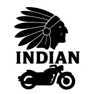 Sticker autocollant logo de design de moto indienne décoration decostickerstore - PNOVFT