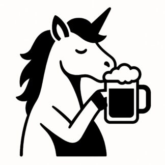 Sticker autocollant unicornio buvant une bière décoration decostickerstore - X3YSTA