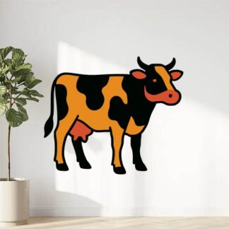 Sticker autocollant Une Vache en couleurs décoration decostickerstore - 3NI5D1