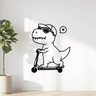 Sticker autocollant dinosaure trottinette