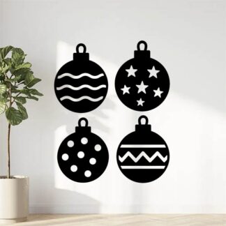 Sticker autocollant Boules de Noël décorées décoration decostickerstore - 8ATL6W