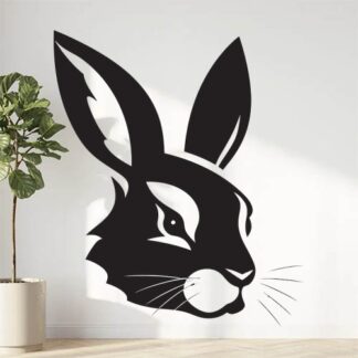 Sticker Autocollant lapin lievre chasse animaux  ANI103