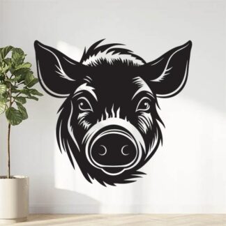 Sticker Autocollant sanglier cochon chasse animaux  ANI115