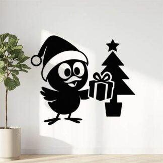 Sticker autocollant Calimero fête Noël. décoration decostickerstore - D51HHM