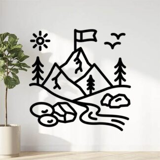 sticker autocollant montagne aventure D5DHM