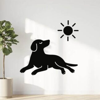 Sticker autocollant chien prenant le soleil décoration decostickerstore - EMDGIV
