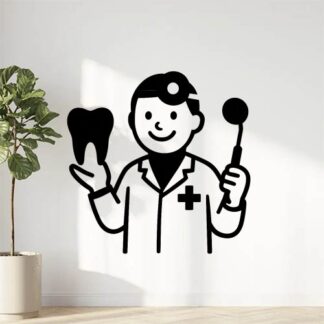 Sticker autocollant Dentiste gentil décoration decostickerstore - HSZOWC