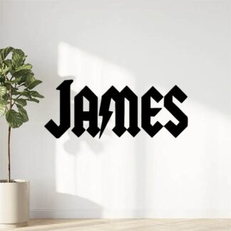 Sticker autocollant James en écriture acdc décoration decostickerstore - HU06OM