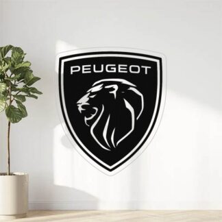 Autocollant Logo Peugeot Nouveau en noir décoration decostickerstore - JAWWLK
