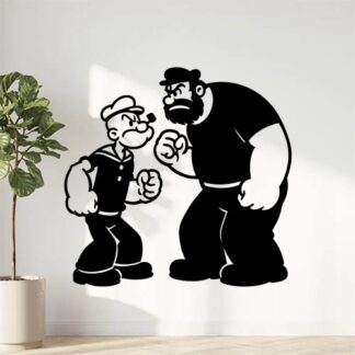 Sticker autocollant Popeye et Brutus décoration decostickerstore - JJDG0D