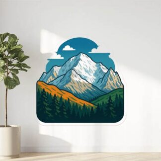 Autocollant Le mont blanc en couleurs décoration decostickerstore - JUGSNQ