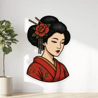 Autocollant Une femme japonaise geisha décoration decostickerstore - RJYMDJ