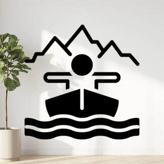 sticker autocollant montagne aventure S48CF