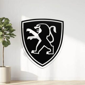 Autocollant Logo Peugeot en noir décoration decostickerstore - T4BK0C