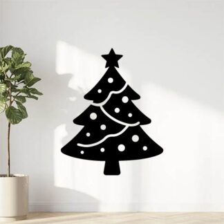 Sticker autocollant Sapin de noël décoré décoration decostickerstore - TTW3R7