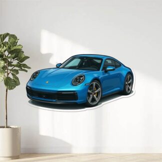 Autocollant Nouvelle Porsche 911 en bleu décoration decostickerstore - VU3JNR