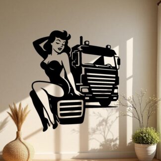 Sticker autocollant Pin-up daf camion décoration decostickerstore - WHJ0BZ