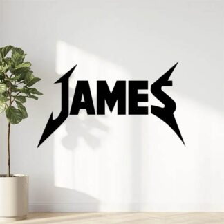 Sticker autocollant James écrit façon Metallica décoration decostickerstore - WN8XJK