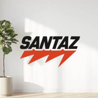 Autocollant Écriture majuscule du mot SANTAZ avec une police d'écriture proche ou similaire à la marque de VTT SANTA CRUZ décoration decostickerstore - WTC41O