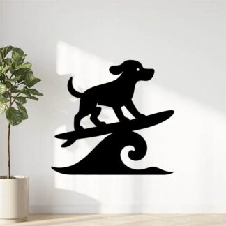 Sticker autocollant chien surfant décoration decostickerstore - ZJEZZW