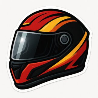 Autocollant autocollant brillant sur un casque de moto. décoration decostickerstore - 9MVPUW