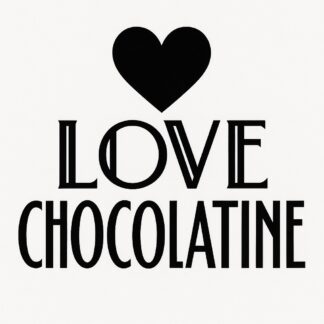 Sticker autocollant J'aime la Chocolatine texte stylisé art déco décoration decostickerstore - SZOYQE