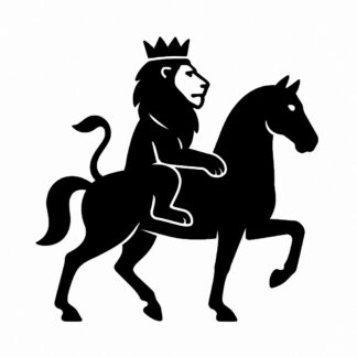 Sticker autocollant Le roi lion sur un cheval décoration decostickerstore - 0SYSDZ