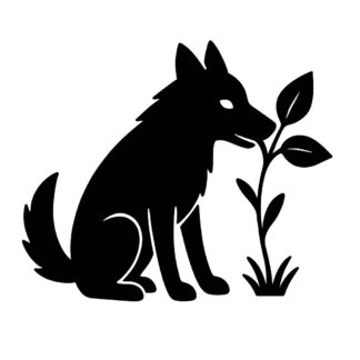Sticker autocollant Loup végétarien décoration decostickerstore - PBWRUZ