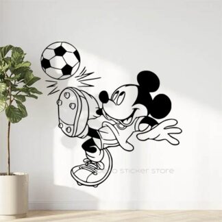Sticker autocollant Mickey football 50cm à personnaliser