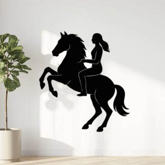 Sticker autocollant cheval cabré avec cavalière décoration decostickerstore - 84EOZH
