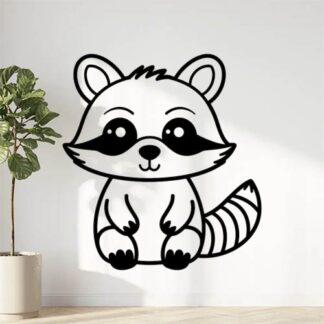 Sticker Autocollant racoon animaux  AN1A29