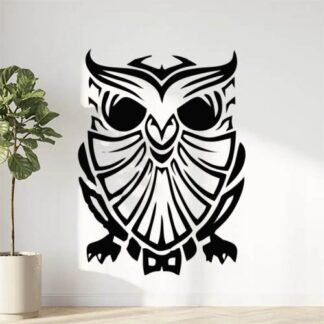 Sticker Autocollant Hibou Tribal
