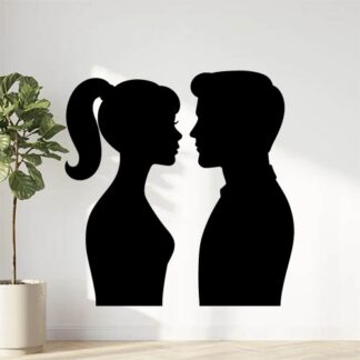 Sticker autocollant Silhouette Barbie et Ken décoration decostickerstore - GTS6SB