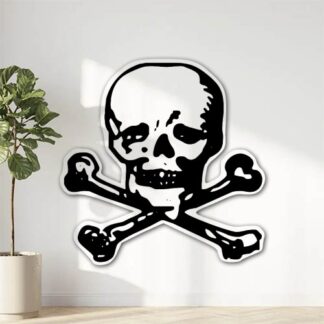 Sticker Autocollant tete de mort skull imprimé IMP2023207