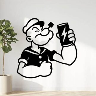 Sticker autocollant Popeye et boisson énergisante décoration decostickerstore - T5ZJ0S