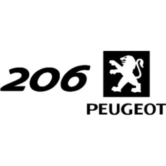 sticker autocollant Peugeot 206 BU9NV
