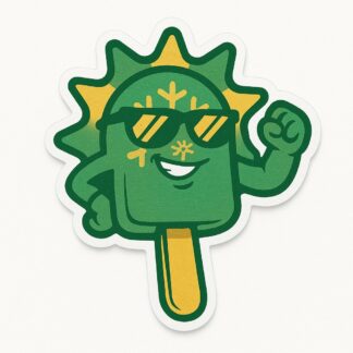 Autocollant Logo Frigoman en vert et jaune décoration decostickerstore - G5JLRG