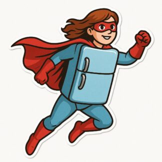 Autocollant personnage superbement en frigogirl décoration decostickerstore - G180ZE