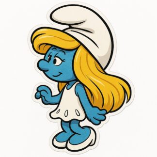 Autocollant schtroumphette de profil décoration decostickerstore - JNBM75