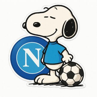 Autocollant snoopy avec logo naples foot t ballon de foot décoration decostickerstore - 30K9FO