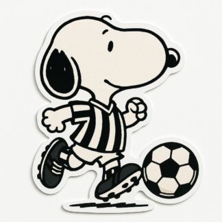Autocollant snoopy en joueur de la juventus décoration decostickerstore - D7BPPJ