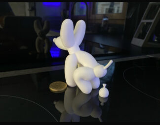 3D caniche chien ballon caca TMVC3