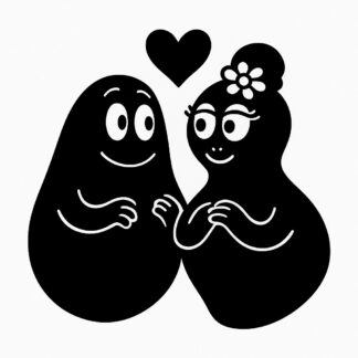 Sticker autocollant Barbapapa et barbamama amoureux décoration decostickerstore - 3UKQAB
