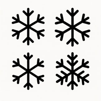 Sticker autocollant Flocons de neige stylisés décoration decostickerstore - TTOISW