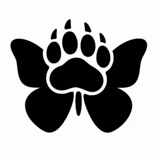 Sticker autocollant Une empreinte d'ours sur un papillon décoration decostickerstore - 2XMZOX