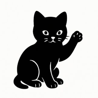 Sticker autocollant chaton qui lève la patte décoration decostickerstore - HXPJY6