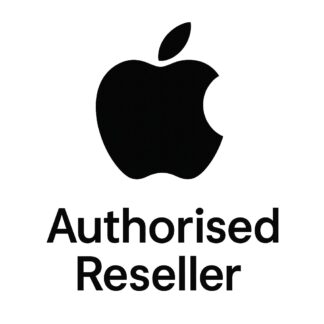 Sticker autocollant logo apple avec marqué en lettre en dessous Authorised Reseller décoration decostickerstore - BYRQ0P