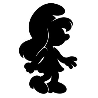 Sticker autocollant schtroumphette de profil fond transparent décoration decostickerstore - DHLBVV