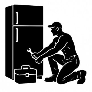 Sticker autocollant sexy réparateur de frigo en action décoration decostickerstore - KGM2VH