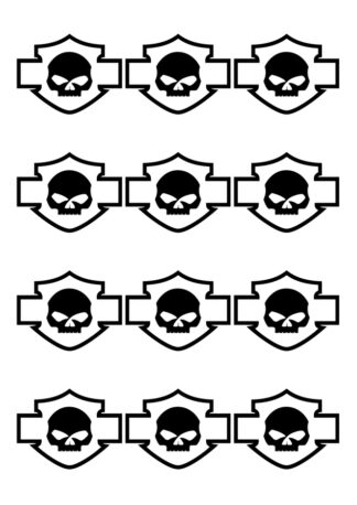 Planche 12 stickers Harley Davidson 58ZW3